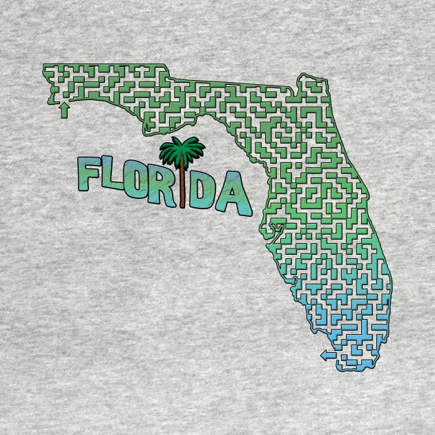 Florida State Outline Maze & Labyrinth by gorff